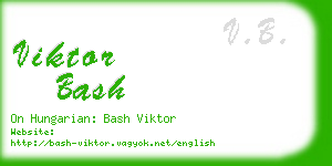 viktor bash business card